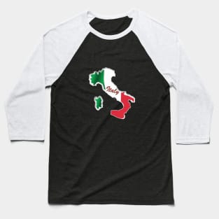 Italy - In Italian Flag Colors Baseball T-Shirt